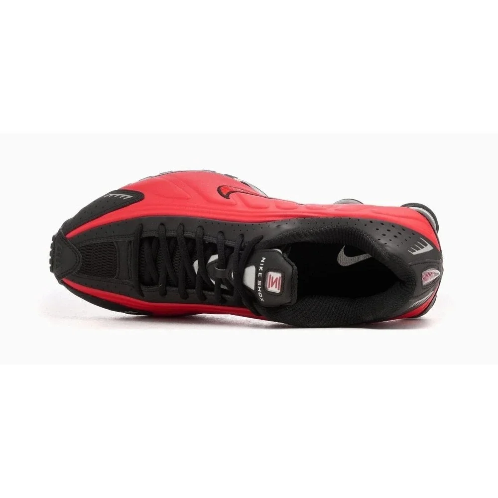 Nike Shox R4 Men Black Comet Red Metallic Silver BV1111-008 Running Shoes 9‎